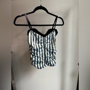 Miaou Black and blue Striped Camisole